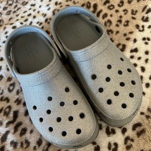Sparkle Silver Classic Crocs